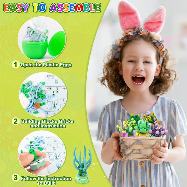 Detalle de Ostereier mit Bausteinen 12 Stück für Kinder