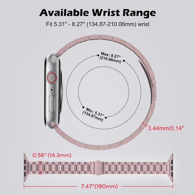 Thumbnail 4 de MoKo correa delgada para Apple Watch 38–42mm Rosa