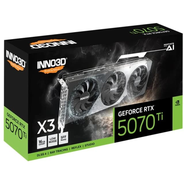Detalle 2 de Inno3D GeForce RTX 5070 Ti X3 16GB GDDR7 Reflex 2 RTX AI DLSS4