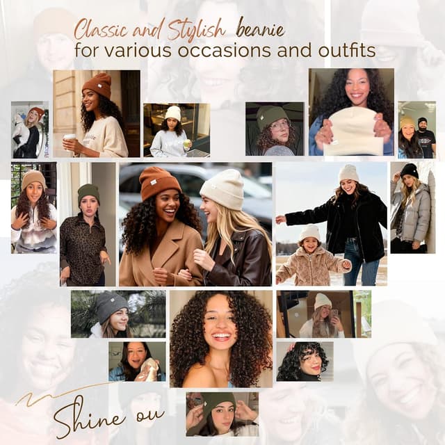 Detalle 2 de YANIBEST Satin Lined Beanie 22.4 in