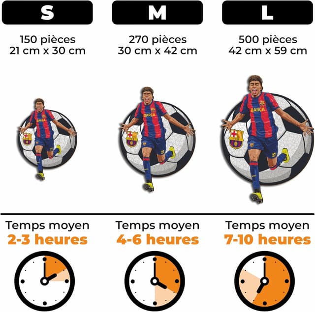 Detalle 2 de Iconic Puzzles Barcelona Yamal – Puzzle en bois officiel, 500 pièces (taille L)