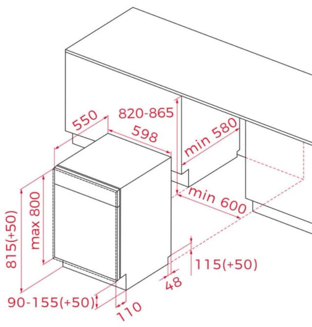Detalle 2 de Teka DFI 46650 Lavavajillas Integrable 12 Servicios 🧽
