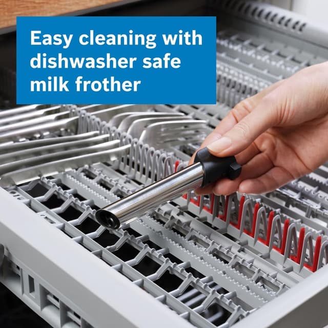 Detalle 2 de Bosch Serie 2 TIG20119 VeroCafe bean-to-cup coffee machine with in-cup milk frother, Easy Select panel