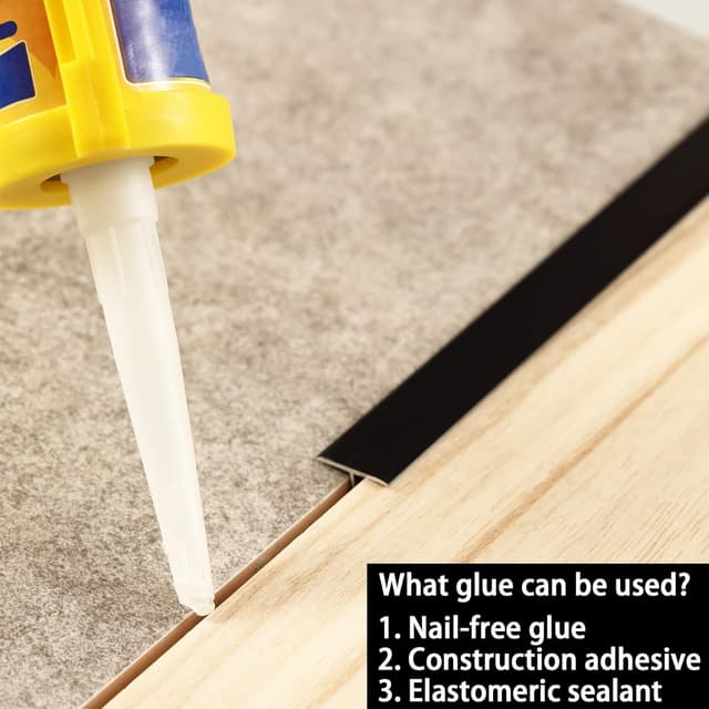 Detalle 2 de Trimold 3‑piece Aluminium T Moulding Trim & Floor Transition Strips (Matte Black) 0.9m x 2cm