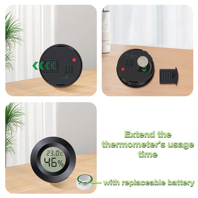 Detalle 2 de Mini Hygrometer Dictien 10er, °C/°F, 44 x 44 mm