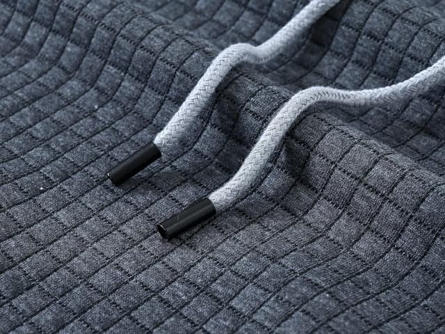 Detalle de YuKaiChen Herren-Kapuzenpullover mit Jacquard-Muster und Kordelzug