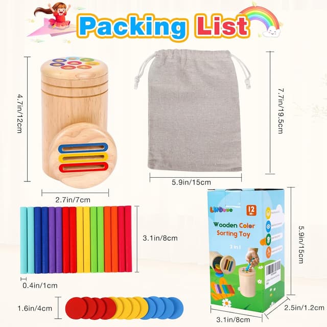 Thumbnail 6 de Montessori Holzspielzeug Sortierspiel für 1–2 Jahre