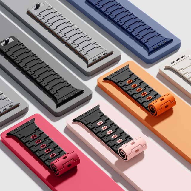 Thumbnail 6 de Bandletic Magnetic Straps for Apple Watch (compatible with Series 10 42mm, 9/8/7 41mm & more) – Black soft silicone sport band