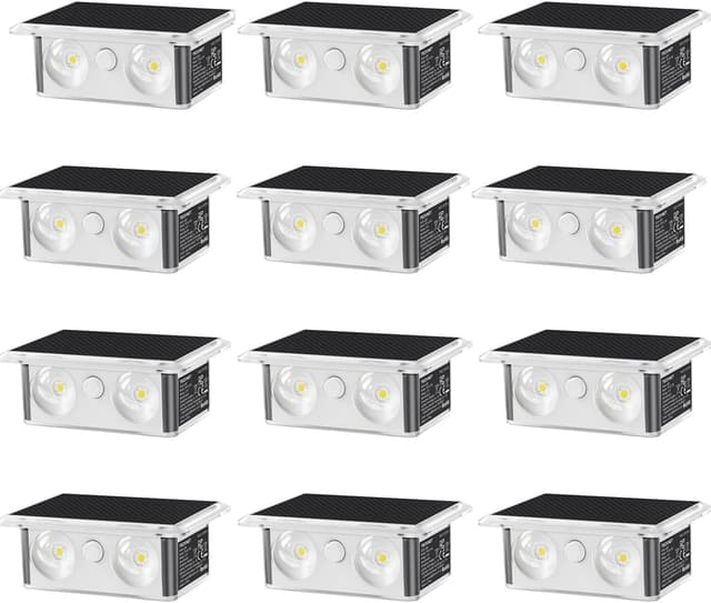 Imagen de TECKNET Solar Fence Lights 12 Pack RGB en OfertitasTOP