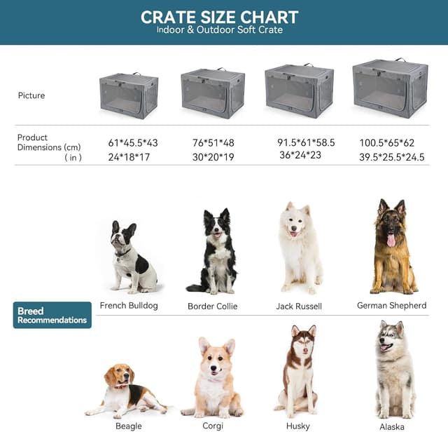 Detalle de Petsfit Hundebox faltbar für Zuhause & Transport – verstellbares Design mit reißfesten Netzfenstern