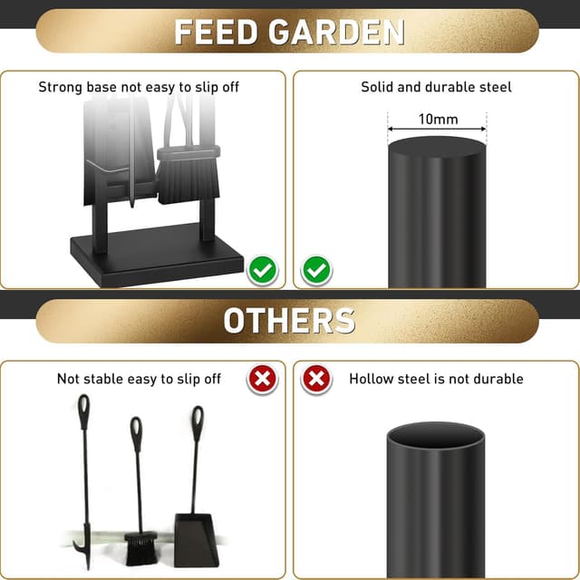 Thumbnail 4 de FEED GARDEN Fireplace Tools Set 30 Inch