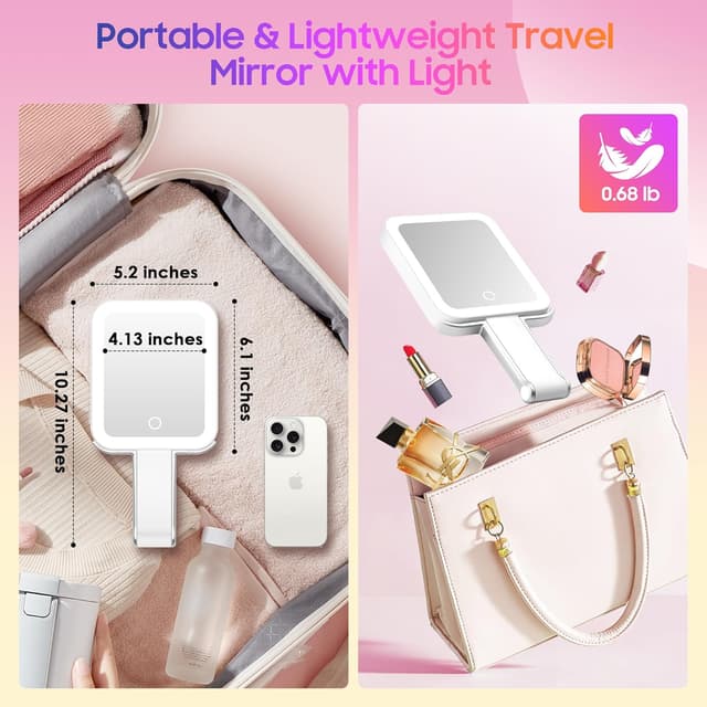Thumbnail 5 de GOMIPURU Magnifying Travel Mirror 30X