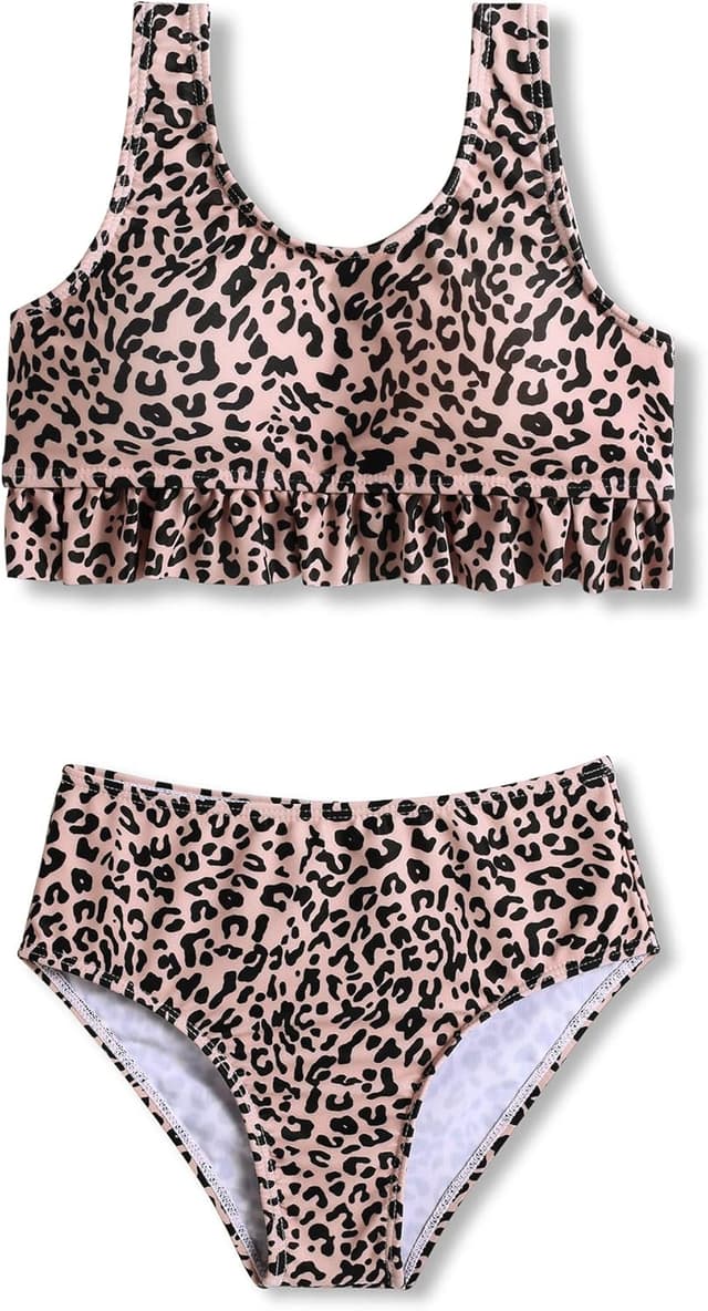 Detalle de Ensemble bikini Arshiner pour filles (9 à 14 ans) à volants et imprimé floral