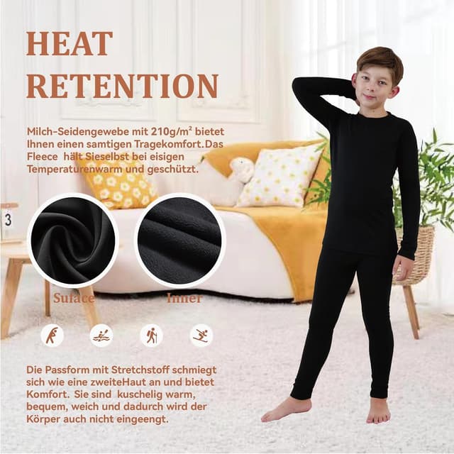 Detalle 2 de Florvae Thermounterwäsche Kinder Fleece, 90 %