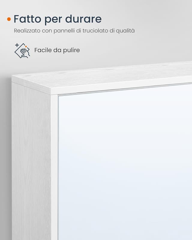 Thumbnail 6 de SONGMICS HOME Mobiletto da Bagno con Specchio 15x60x55 cm