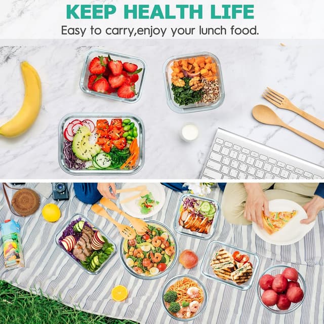 Thumbnail 6 de AMALEKO 34pcs Glass Food Storage Set 🍱