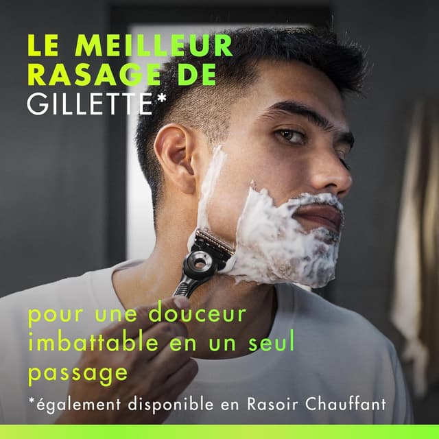 Detalle de Gillette Labs rasoir pour homme avec barre exfoliante, manche réutilisable et cartouche de recharge
