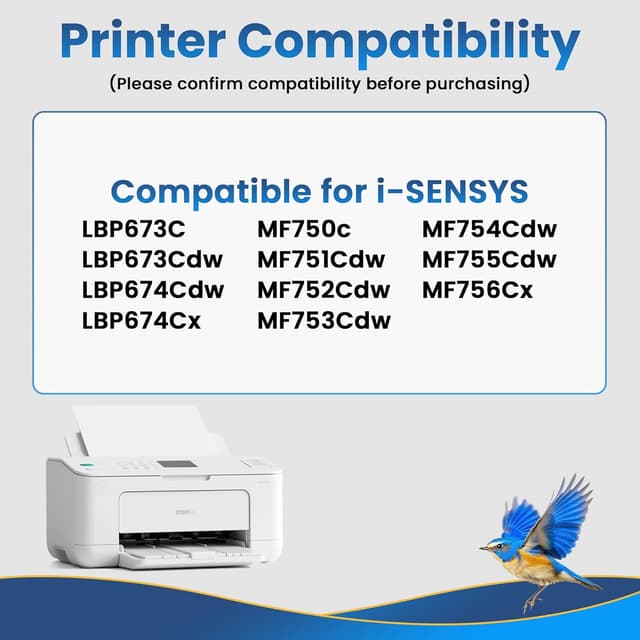 Detalle de Toner Jhaan 069H (MF752cdw) compatible Canon : noir, cyan, jaune, magenta