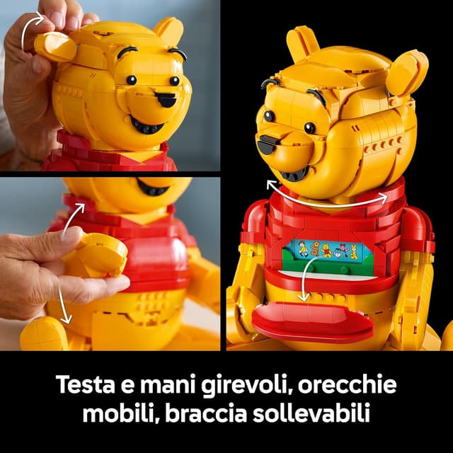 Detalle de LEGO Disney Winnie the Pooh 43300 – Kit di modellismo per adulti con vaso di miele, minifigure e personaggio di Ih-Oh