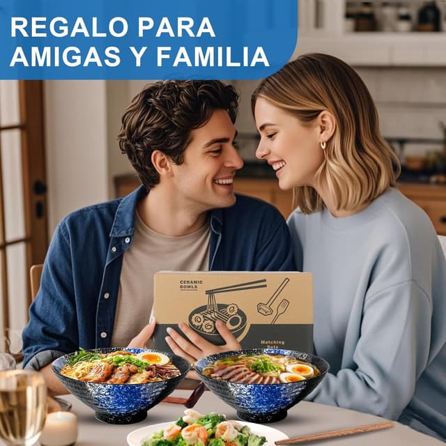 Thumbnail 5 de YTLEMON 8 pulgadas Tazones de cerámica 2 unidades