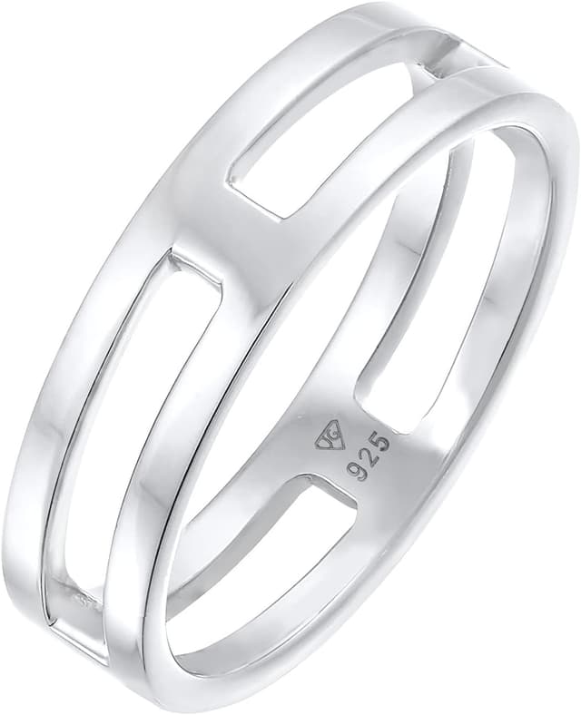 Detalle de Kuzzoi Massiver Herrenring 6 mm aus 925 Sterling Silber – puristischer Bandring (Ringgröße 60–66)
