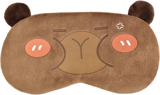 Thumbnail 6 de VerteLife Sleep Mask Cute Bunny 3D Animal Eye Mask (Soft Plush Blindfold, Brown)