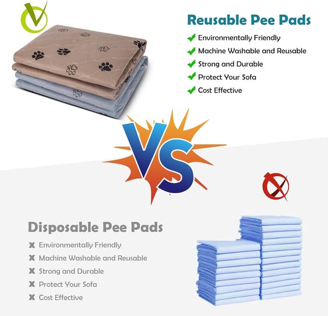 Detalle 2 de LENAUQ Puppy Training Pads 70x80cm (2 Pack) Waterproof, Machine Washable Leak-Proof Pee Pads