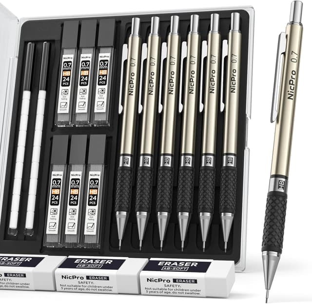 Thumbnail 6 de Nicpro Metall Druckbleistift Set 0,9 mm ✏