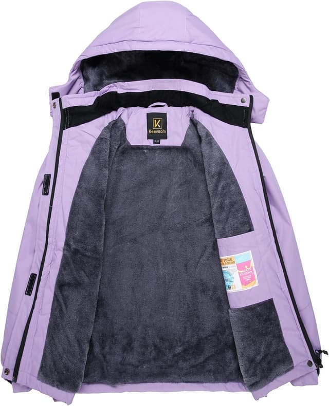 Detalle de Keevoom Girl's Waterproof Ski Jacket