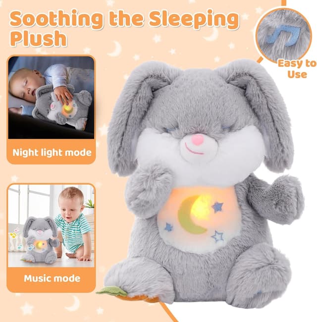 Thumbnail 1 de Edencomer Breathing Bunny Plush Baby Toy