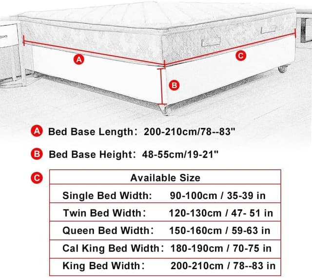 Detalle 2 de DUJUIKE Mantovana per giroletto in velluto riccio per divano letto, protezione e rinnovo (Cal King 180–190 cm) – Grigio chiaro