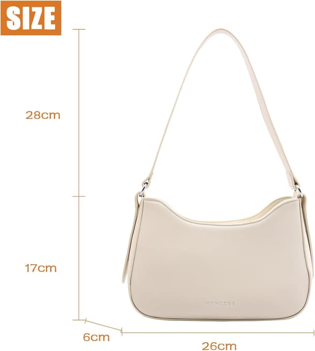 Detalle de Myhozee Damen Handtasche klein – Schulter-/Umhängetasche aus veganem PU, Clutch & Crossbody