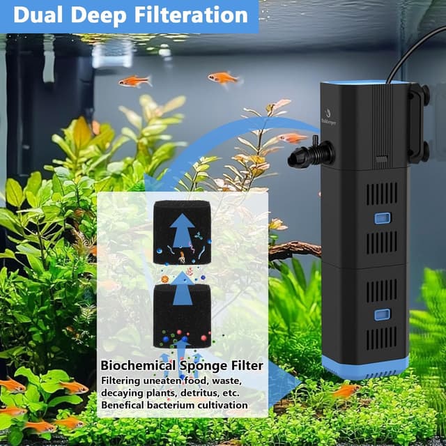 Thumbnail 2 de fishkeeper Aquarium Filter 500L/H Innenfilter