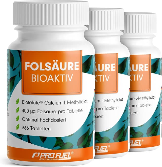Thumbnail 6 de Folsäure BIOAKTIV 400 µg (365 Tabletten) mit Biofolate® L-5-MTHF – vegan & laborgeprüft
