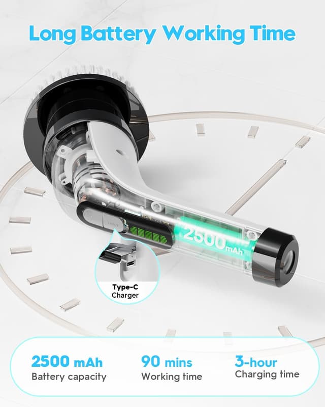 Detalle 2 de Highyes Electric Spin Scrubber for Bathroom