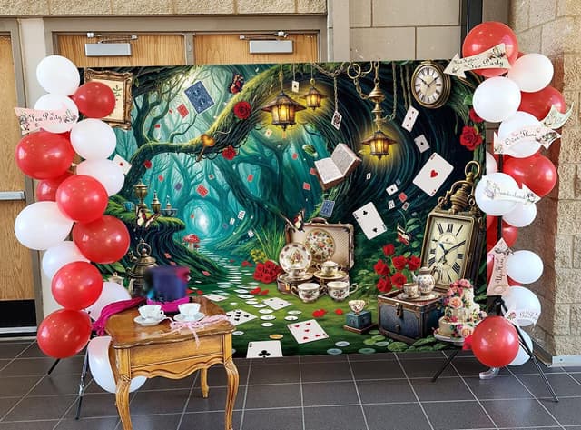 Thumbnail 3 de Wonderland Tea Party Backdrop 8x6FT