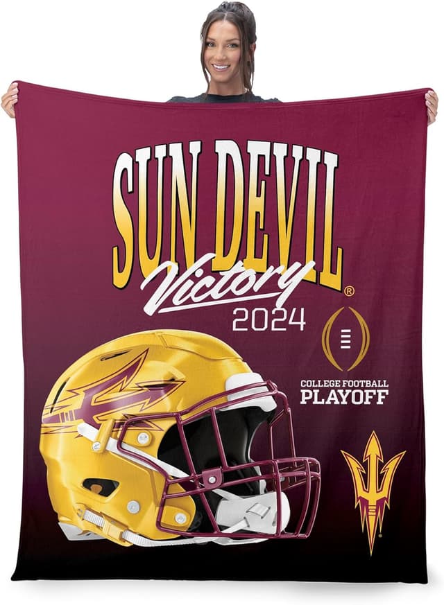 Detalle de Northwest NCAA Arizona State Sun Devils 2024 Playoffs Silk Touch Throw Blanket (50" x 60")
