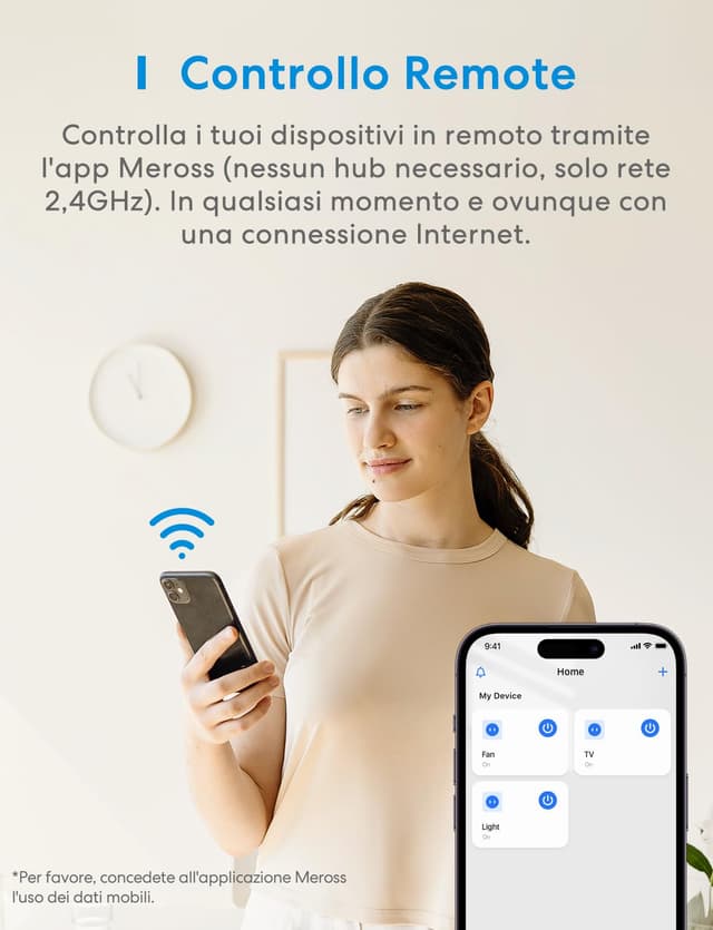 Detalle 2 de meross Presa WiFi Smart italiana con monitoraggio energia, compatibile Apple HomeKit, Alexa e Google Home (Type C/F/L) – 2 pezzi