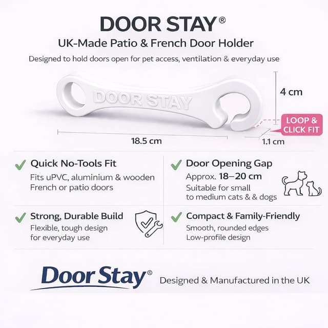 Detalle 1 de Door Stay French door stay, 18–20 cm opening