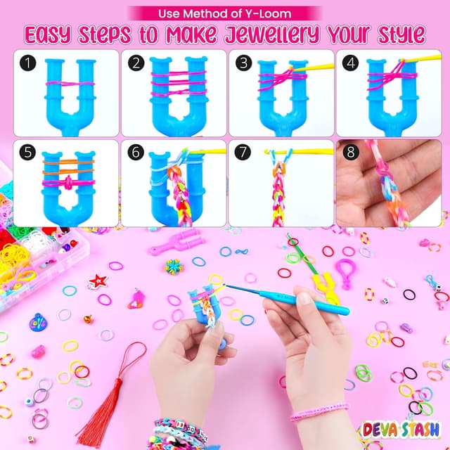 Detalle de 2800+ Loom Bands Kit 30 colours craft kit 🎨