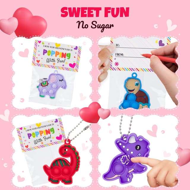 Detalle 2 de Funeta 30 Pack Animal Pop Its for Kids