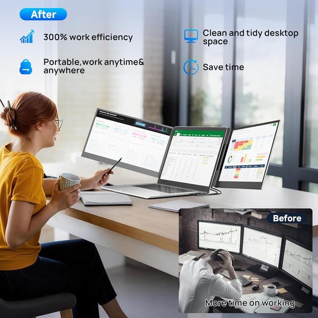 Detalle 2 de Siaviala 15,6-Zoll Laptop Monitor Erweiterung