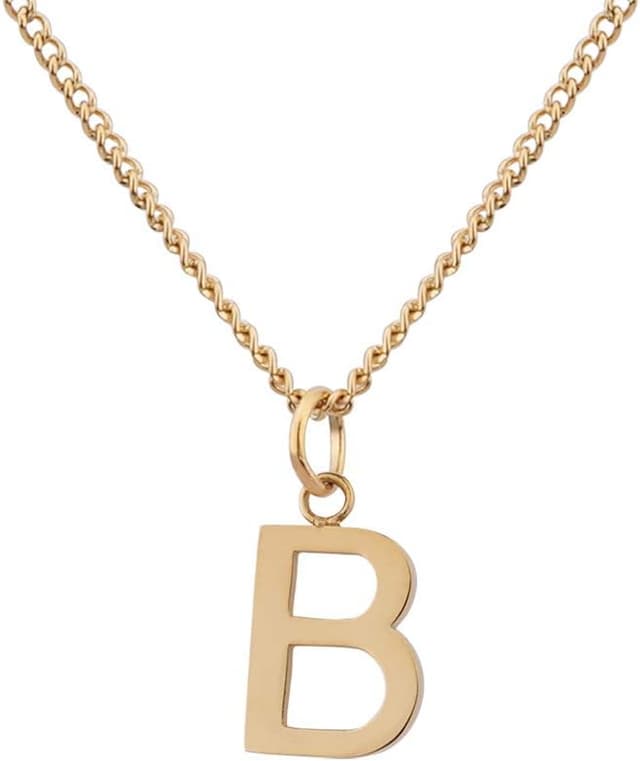 Detalle de GD GOOD.designs EST. 2015 collana con lettere in oro 18 carati, resistente all’acqua (A-Z)