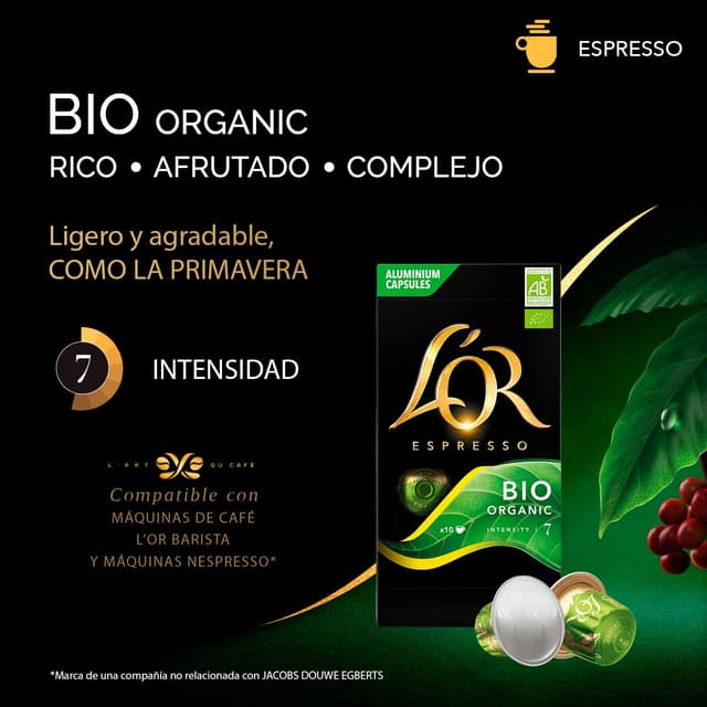 Thumbnail 2 de L'OR Espresso Bio Organic: 100 Cápsulas Nespresso 🌱