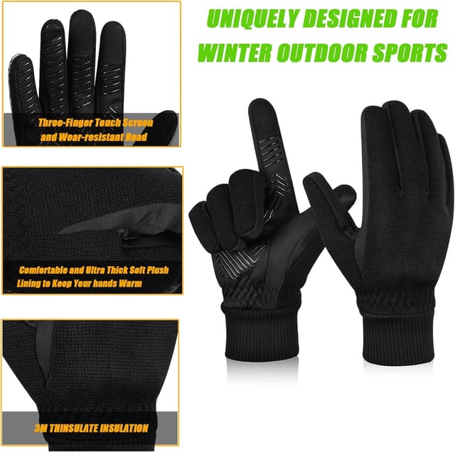 Thumbnail 2 de MOREOK Winter Gloves -10°F 3M Thinsulate touchscreen gloves