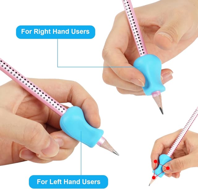 Detalle de Vicloon Impugnatura Matita Bambini, 12 pezzi ergonomici per grip della penna (silicone), multicolore