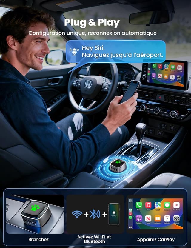 Detalle 2 de UNGY 2026 Adaptateur Carplay sans Fil