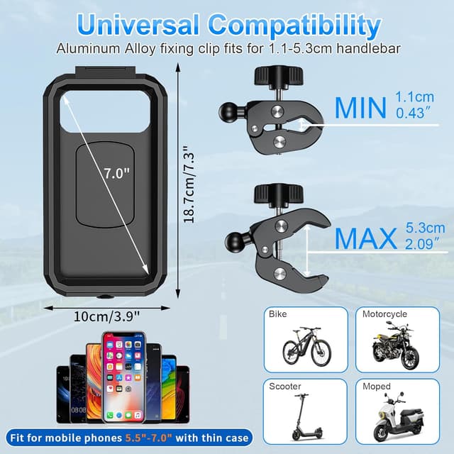 Thumbnail 4 de BTNEEU Soporte Móvil Moto Impermeable Universal