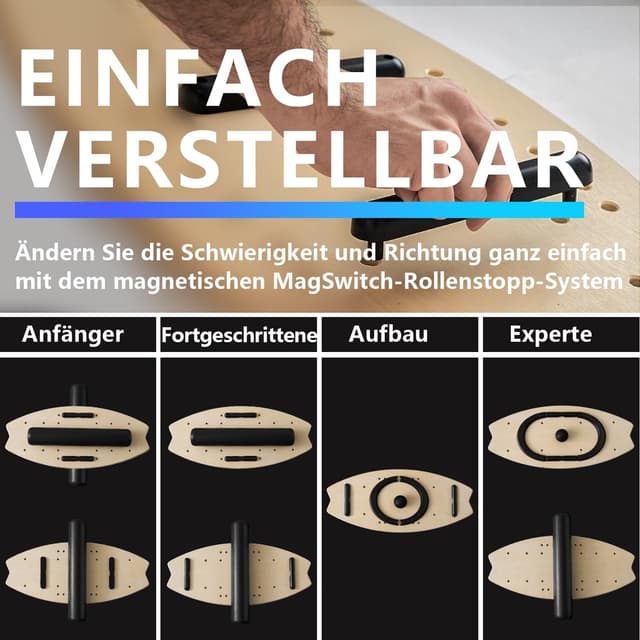 Detalle 2 de Flycoop Balance Board Holz 204 kg 🏄