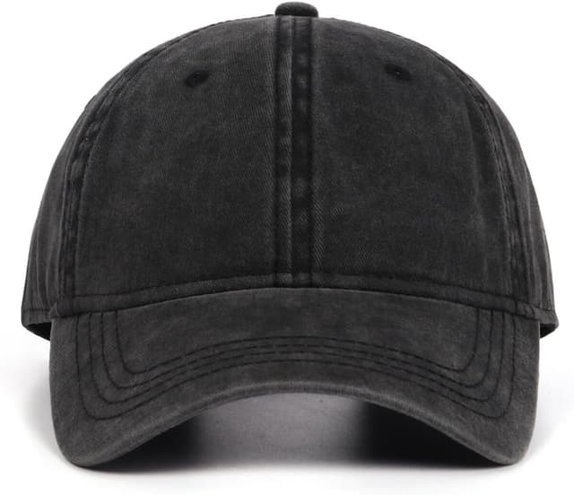 Detalle 2 de Zylioo XL/XXL Washed Cotton Baseball Cap (Big Heads) – vintage-style running & outdoor cap